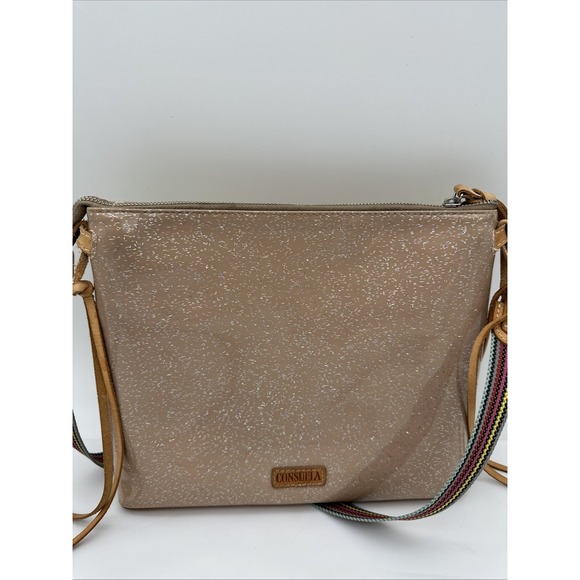 Consuela Handbags - Consuela Veronica Downtown Zebra Embroidered glitter Crossbody Bag Purse
